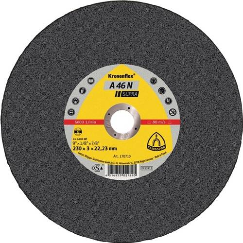 Trennscheibe A 46 N Supra D115x2,5mm gekr.Alu.Bohr.22,23mm KLINGSPOR
