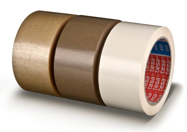 Tesa Verpackungsklebeband 4120 PVC, 66m x 50mm, chamois, EAN 4005800003400