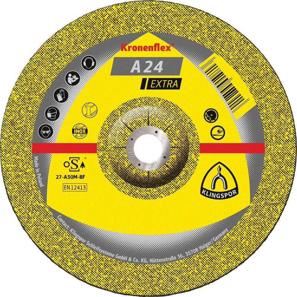Schruppscheibe gekröpft A24 Extra 125x6mm KLINGSPOR