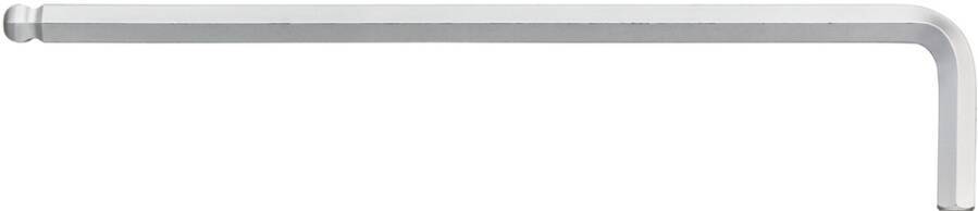Silberner U-förmiger Metallgriff oder Haltegriff auf weißem Hintergrund, horizontal angezeigt.