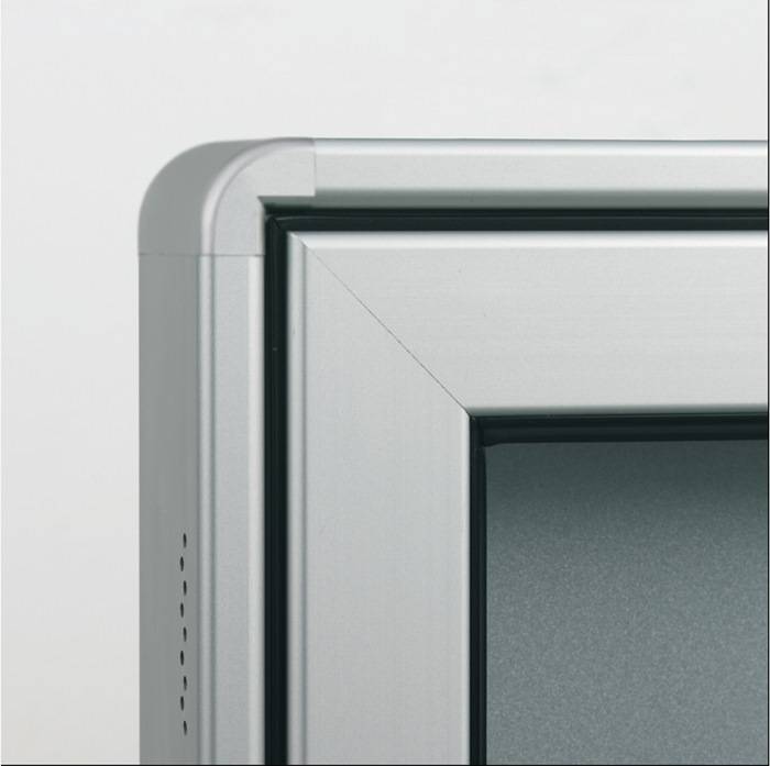 Plakatschaukasten DIN A2 B500xH674mm Rahmen rd f.Aussenbereich WSM