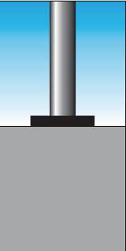 Sperrpfosten STA silber D.76mm Zum Aufdübeln m.Spitzkappe URBANUS