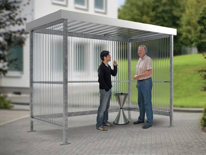 Unterstand H2360xB2960xT1550mm STA verz.verz.Well-Polycarbonat WSM