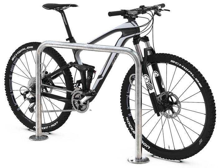 Fahrradanlehnparker TRUST 20 H1140xB48mm Stahl,verz.Rohr-D.48mm z.Bet.WSM