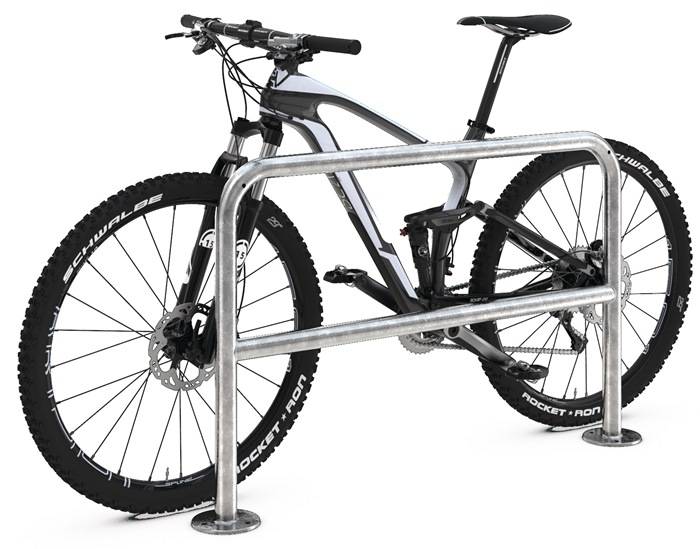 Fahrradanlehnparker 9210 E H1150xB48mm VA m.Knierohr z.Bet.WSM