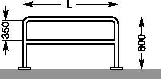 Fahrradanlehnparker 9211 H800xB48mm Stahl,verz.m.Knierohr z.Schr.WSM
