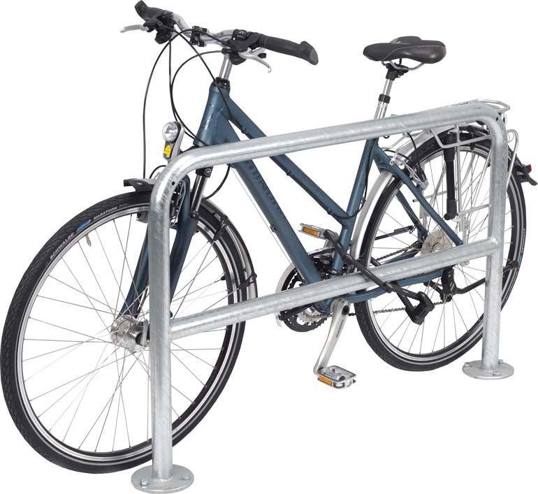 Fahrrad-Anlehnbügel Edelstahl, L 1000 mm zum Aufdübeln
