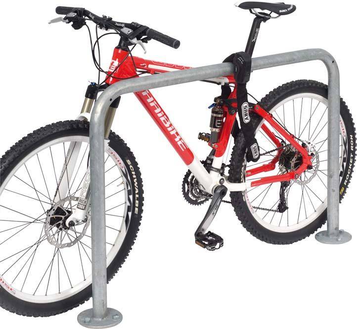 Fahrrad-Anlehnbügel Edelstahl, L 1000 mm zum Einbetonieren