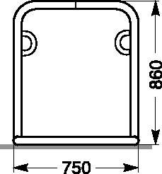 Fahrradanlehnparker GALAXY 36 H860xB750mm Stahl,verz.Rohr-D.48mm z.Schr.WSM