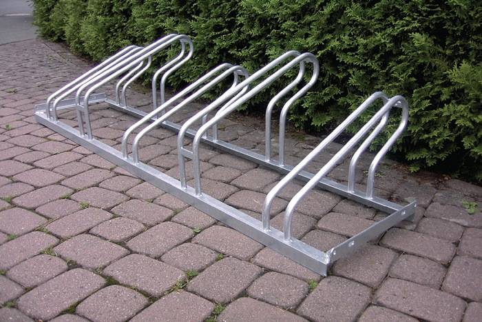 Fahrradbügelparker 1160 2-s.90Grad verz.Anz.Radstände 12 z.Schr.WSM