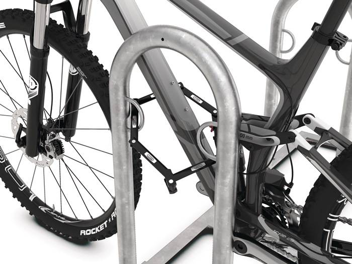 Fahrradanlehnparker TRACK 31 H850xB350mm Stahl,verz.Rohr-D.48mm z.Schr.WSM