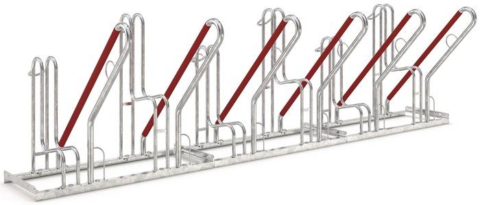 Fahrradständerreihenanlage 4506 XBF 1-s.90Grad verz.Anz.Radstände 6 z.Schr.WSM