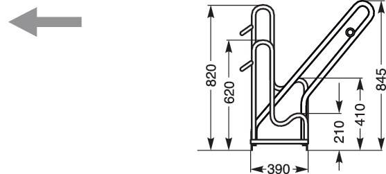 Fahrradständerreihenanlage 4504 XBF 1-s.90Grad verz.Anz.Radstände 4 z.Schr.WSM