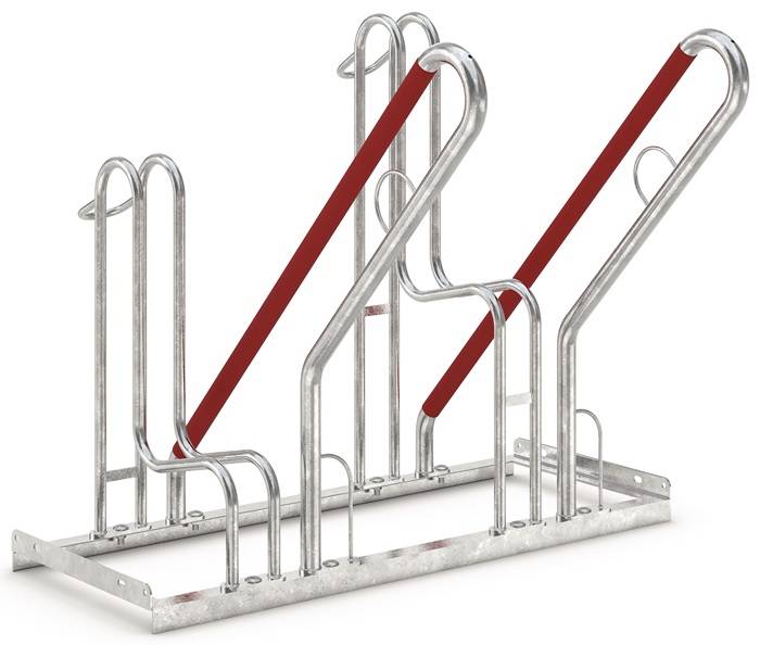 Fahrradständerreihenanlage 4502 XBF 1-s.90Grad verz.Anz.Radstände 2 z.Schr.WSM