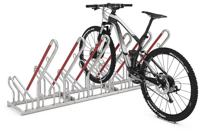 Fahrradständerreihenanlage 2504 XBF 1-s.90Grad verz.Anz.Radstände 4 z.Schr.WSM