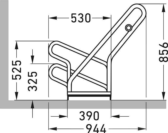 Fahrradständerreihenanlage 2502 XBF 1-s.90Grad verz.Anz.Radstände 2 z.Schr.WSM