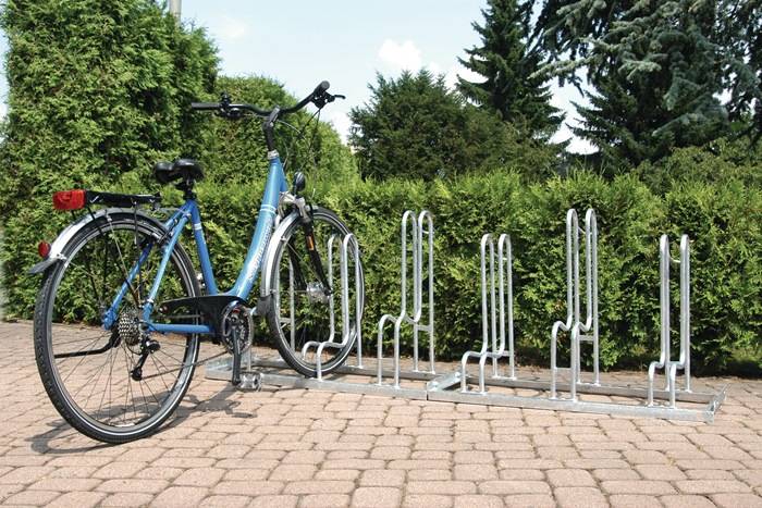 Fahrradständerreihenanlage 4156 2-s.90Grad verz.Anz.Radstände 6 z.Schr.WSM