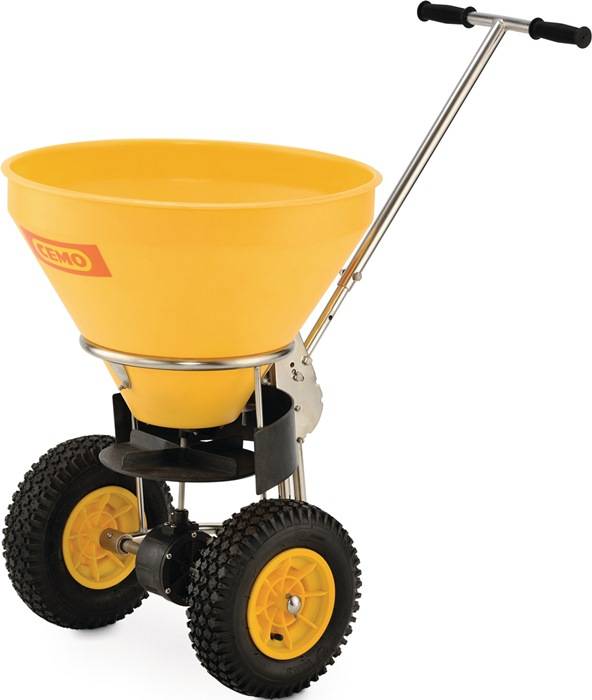 Streugutwagen 50l Ku.gelb Bereifung Luft m.Streumengenregler 1-4m Cemo