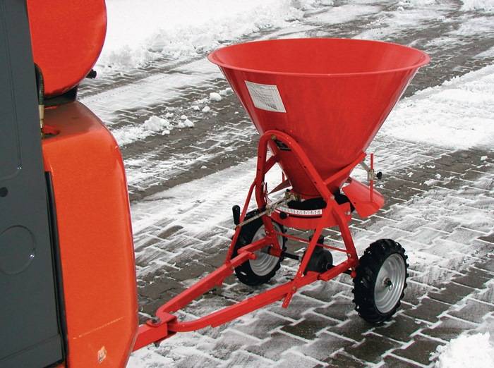 Streugutwagen 105l Metall rot,RAL 3000 Bereifung VG 1-6m