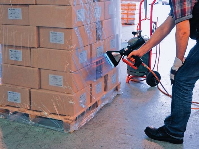 Folienschrumpfgerät Nennwärmebelastung 65 kW m. Totmannstellung G. 1,2kg