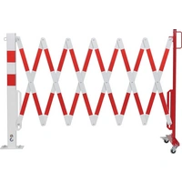 Sperrpfosten L4000xH1000mm m.Scherengitter z.Aufschr.rot/weiß 71x70mm Sperrpfosten L4000xH1000mm m.Scherengitter z.Aufschr.rot/weiß 71x70mm