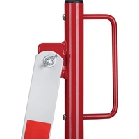 Sperrpfosten L4000xH1000mm m.Scherengitter z.Aufschr.rot/weiß 71x70mm Sperrpfosten L4000xH1000mm m.Scherengitter z.Aufschr.rot/weiß 71x70mm