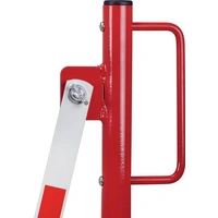 Sperrpfosten L3600xH1000mm m.Scherengitter z.Aufschr.rot/weiß Sperrpfosten L3600xH1000mm m.Scherengitter z.Aufschr.rot/weiß