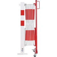 Sperrpfosten L3600xH1000mm m.Scherengitter z.Aufschr.rot/weiß Sperrpfosten L3600xH1000mm m.Scherengitter z.Aufschr.rot/weiß