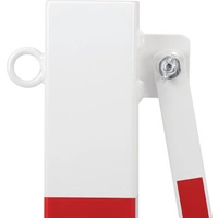 Sperrpfosten L3600xH1000mm m.Scherengitter z.Aufschr.rot/weiß Sperrpfosten L3600xH1000mm m.Scherengitter z.Aufschr.rot/weiß