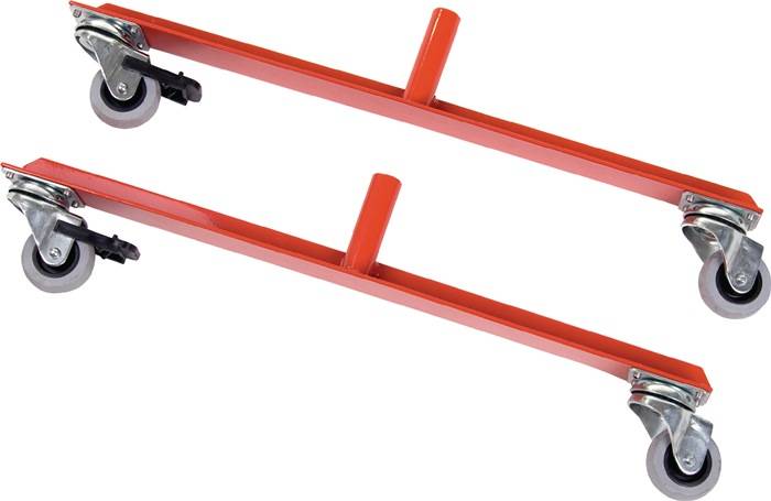 Scherengitter L4000xH1000mm m.Rollenfüßen rot/weiß