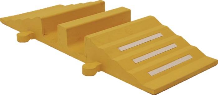 Schlauch- u.Kabelbrücke L300xB830xH90mm Vollgummi gelb