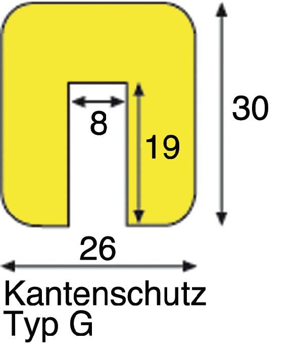 Kantenschutz gelb-schwarz 5000mm PUR-Schaum Typ G