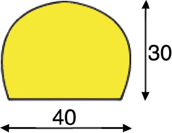 Flächenschutz gelb-schwarz 5000mm PUR-Schaum Typ C