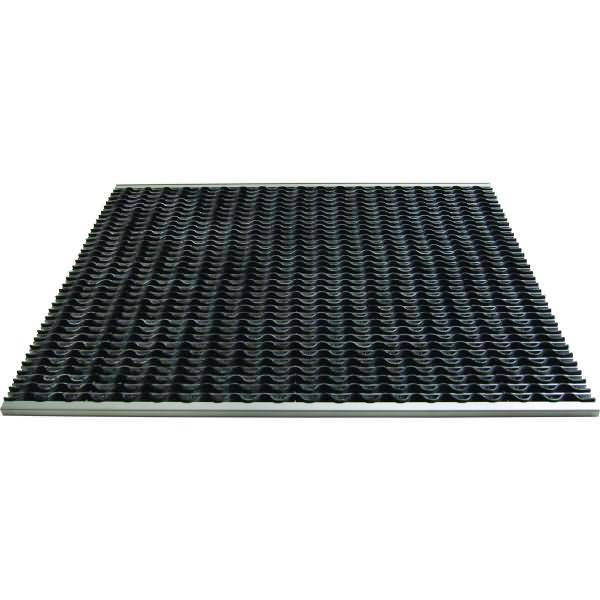 Schmutzfangmatte Eazycare Wave 98,5x78,5cm aluminium/schwarz