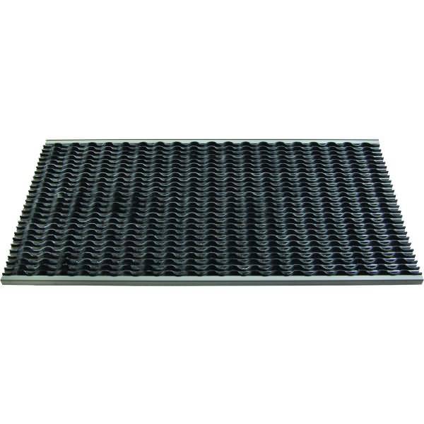 Schmutzfangmatte Eazycare Wave 98,5x58,5cm aluminium/schwarz