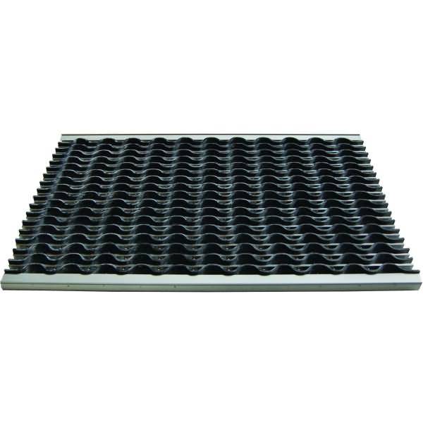 Schmutzfangmatte Eazycare Wave 58,5x38,5cm aluminium/schwarz