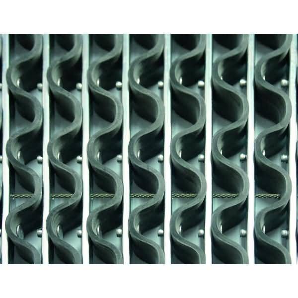 Schmutzfangmatte Eazycare Wave 118,5x78,5cm aluminium/schwarz