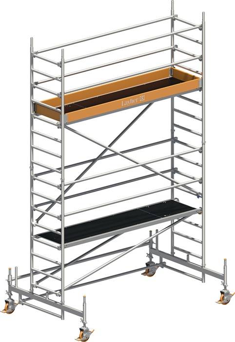 Fahrgerüst Uni Stand.P2 Arbeits-B750xL2850mm Alu.Gerüsthöhe 4580mm