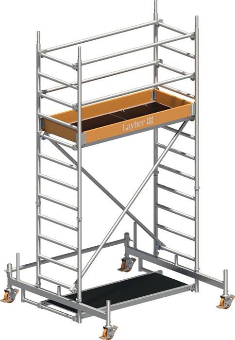 Fahrgerüst Uni Leicht P2 Arbeits-B750xL1800mm Alu.Gerüsthöhe 3480mm