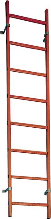 Schachtleiter GFK L.2520mm äußere B.450mm Holm-Gr.58 x 25mm Ku.-Sprosse 30x30mm