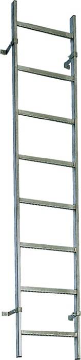 Schachtleiter V4A L.3360mm äußere B.340mm Holm-Gr.50x20mm Lochsprosse 29 x 29mm