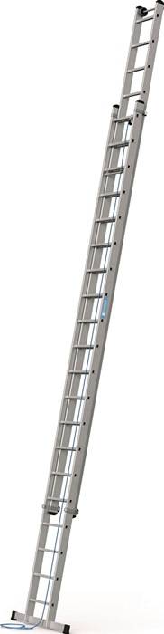 Seilzugleiter Sprossen 2x20 Alu.Arbeits-H.b.ca.10850mm 2-tlg.ZARGES