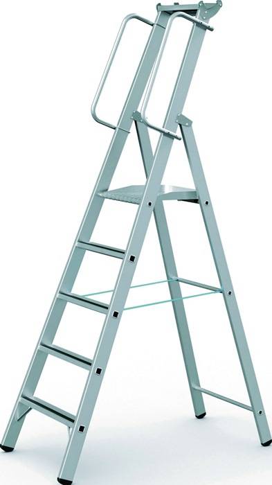Stufenstehleiter 8 Stufen Alu.Gesamt-H.3320mm o.Rl.ZARGES