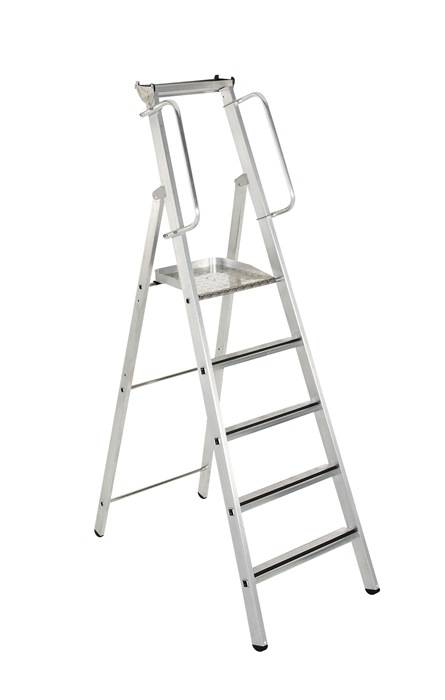 Stufenstehleiter 5 Stufen Alu.Gesamt-H.2480mm o.Rl.ZARGES