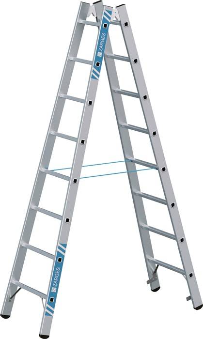 Stehleiter 2x16 Sprossen Alu.Leiterlänge 4580mm Arbeits-H.b.ca.5650mm