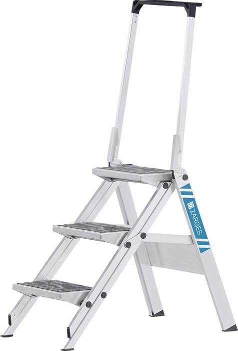 Sicherheitstreppe 3 Stufen Alu.m.Anti-Rutschbelag ZARGES