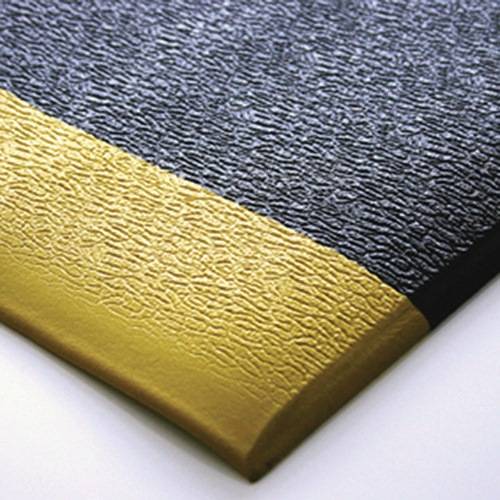 Arbeitsplatzbodenbelag Zuschnitt B900xS9mm schwarz/gelb PVC p.Laufmeter COBA