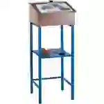 Stehpult H1000xB500xT480mm taubenblau 1 BD Stehpult H1000xB500xT480mm taubenblau 1 BD