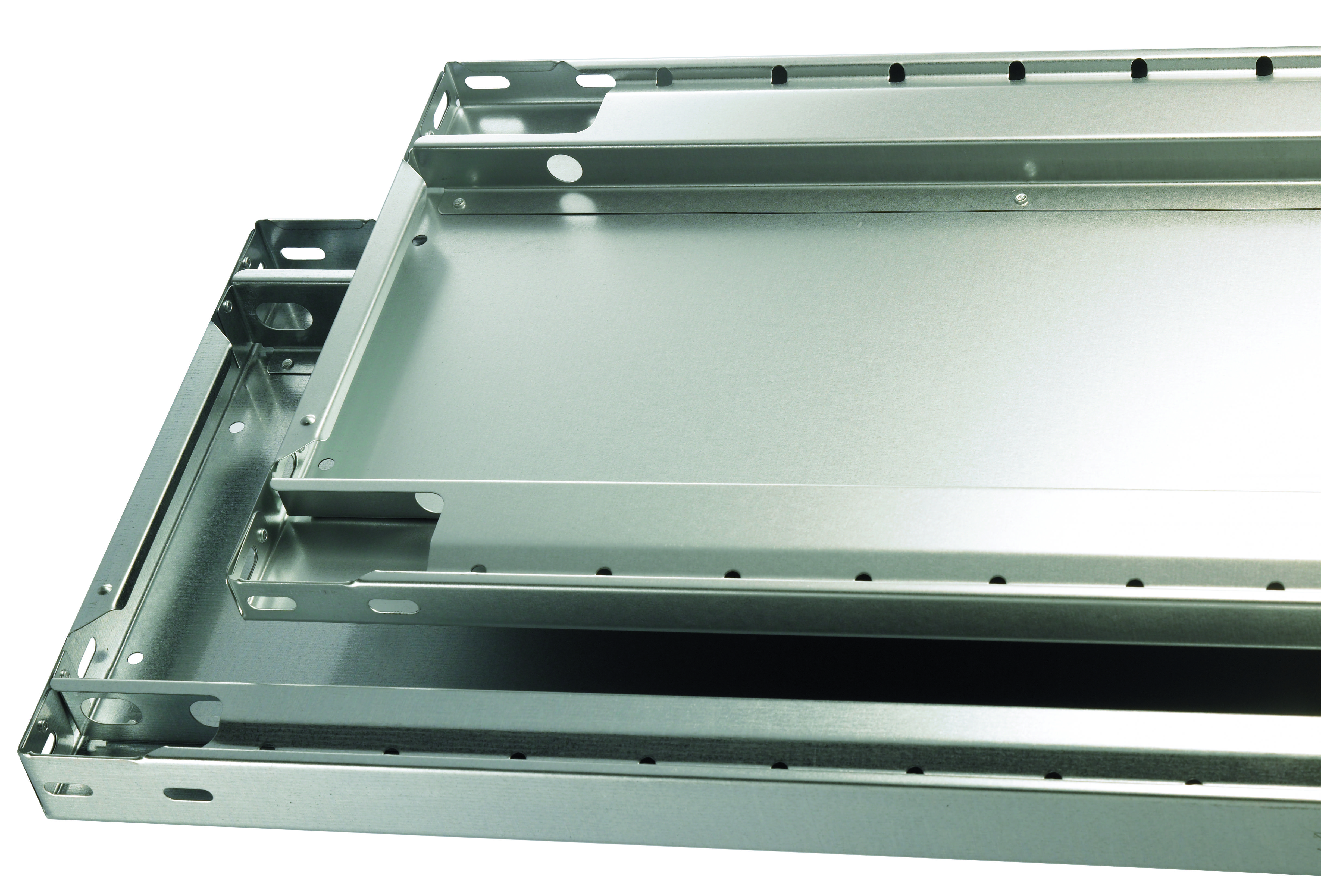 Fachboden B1300xT600 mm inkl. 4 Träger RAL 7035 Fachlast 150kg