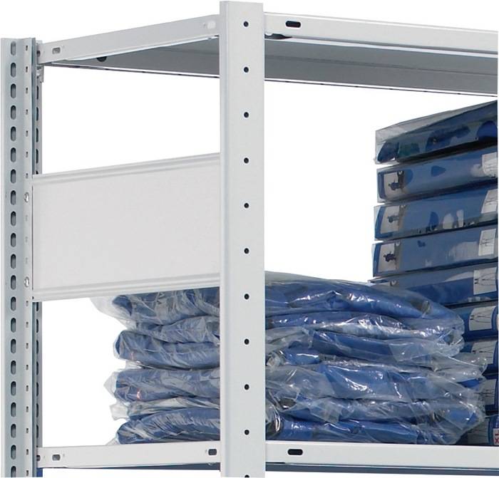 Steckregal H2500xB1000xT300mm Anbauregal 6Stahlböd. Trgf.150kg lichtgrau SCHULTE